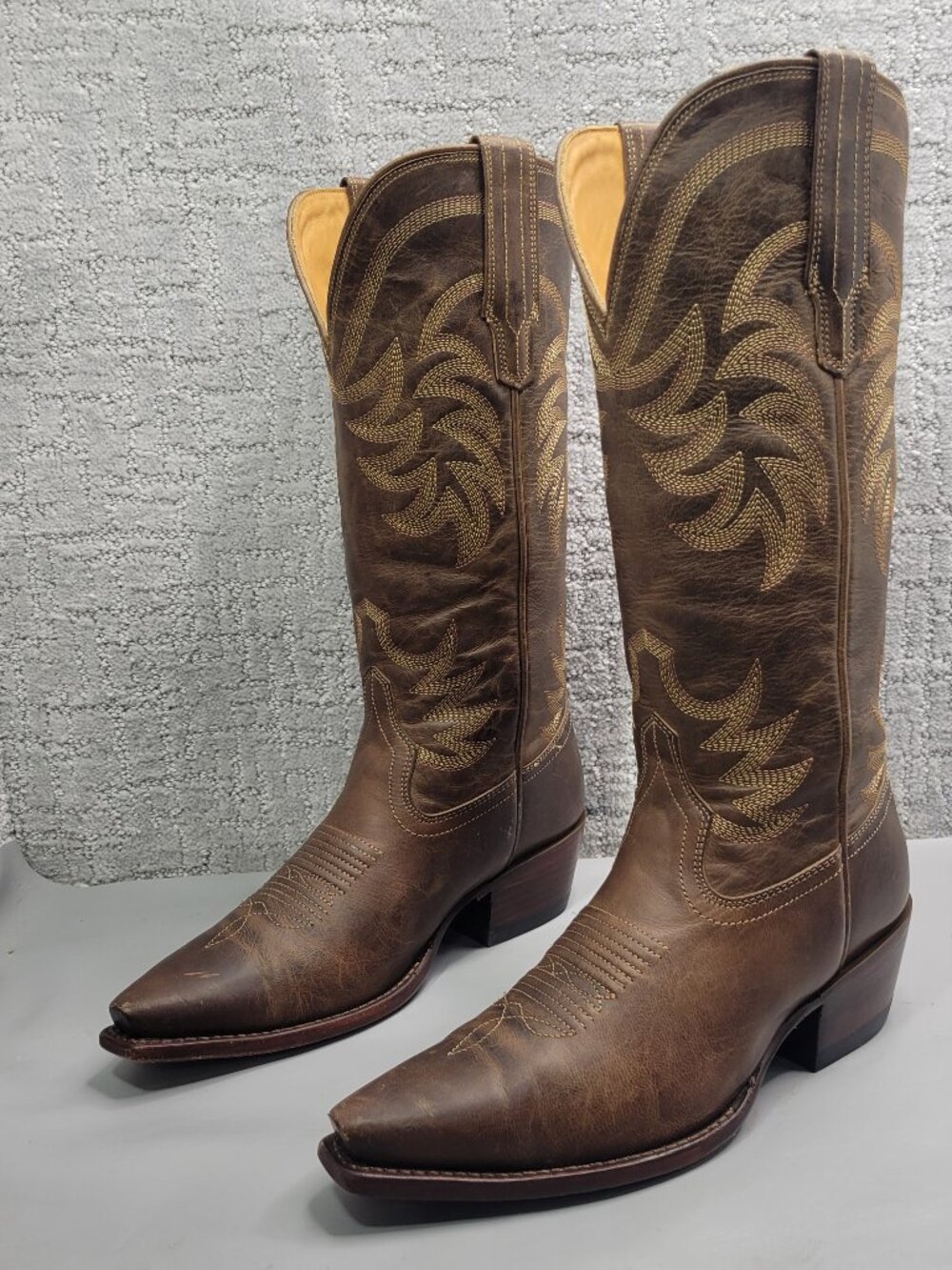 Tecovas The Annie Women's Size US 7B Cafe Goat Cowgirl 14" Boots